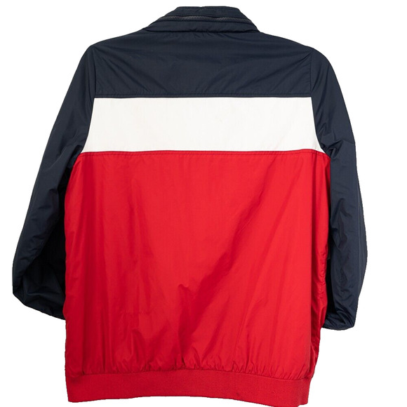 Guess Wind Jacket Kid's 16 Red & Blue & White Full Zip Hooded Vintage 90s Style - Picture 8 of 15